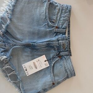 Zara Light Blue Jean Shorts
